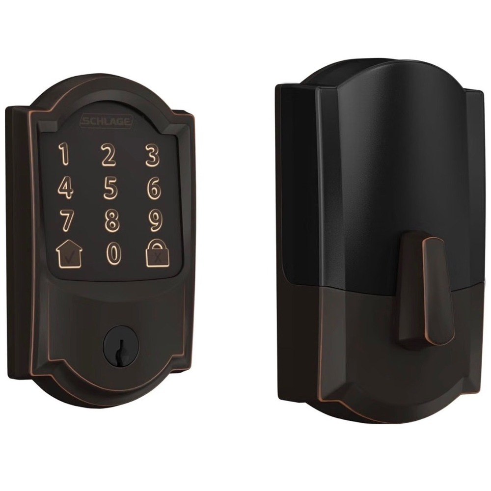 Schlage Encode Smart WiFi Deadbolt Camelot BE499WB CEN 622 Aged Bronze